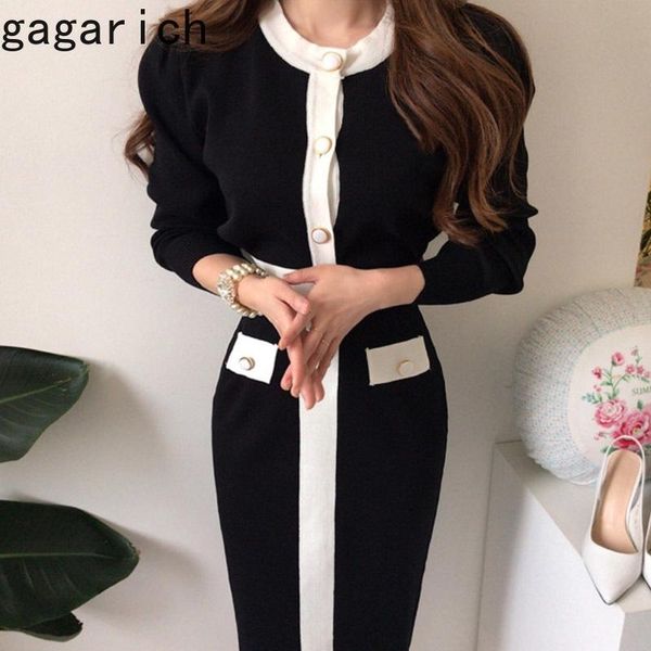 work dresses gagarich elegant 2 piece set women korean chic o-neck single row buckle colliding knit sweater high waist bodycon skirt suit, White;black
work dresses gagarich elegant 2 piece set women korean chic o-neck single row buckle colliding knit sweater high waist bodycon skirt suit, White;black