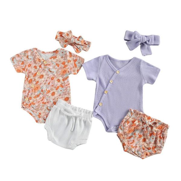clothing sets 2021 0-18m cute infant baby girl floral print short sleeve v neck romper solid knitted shorts+headband summer 3pcs, White
clothing sets 2021 0-18m cute infant baby girl floral print short sleeve v neck romper solid knitted shorts+headband summer 3pcs, White