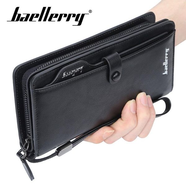 wallets baellerry men long business style pu leather purse zipper lots of card holder cell phone pocket quality money bag, Red;black
wallets baellerry men long business style pu leather purse zipper lots of card holder cell phone pocket quality money bag, Red;black