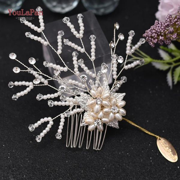 headpieces youlapan hp04 hair pieces women bride accessories wedding bridal silver comb clips