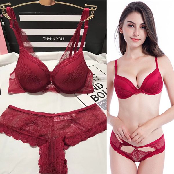 59% off factory outlet store 119# momeng thin bottom thick women's deep bra set with steel ring gathered exquisite lace edge, Red;black
59% off factory outlet store 119# momeng thin bottom thick women's deep bra set with steel ring gathered exquisite lace edge, Red;black
