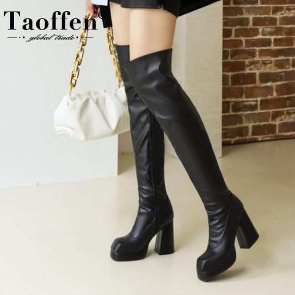 boots taoffen size 32-43 over knee for women 2022 winter warm shoes platform thick high heel long boot fashion female footwear, Black
boots taoffen size 32-43 over knee for women 2022 winter warm shoes platform thick high heel long boot fashion female footwear, Black