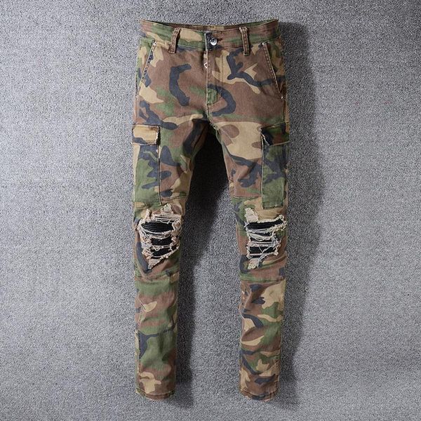 men's jeans shzq pantalon homme men camouflage print patchwork military biker for moto slim fit straight army green pocket cargo denim, Blue
men's jeans shzq pantalon homme men camouflage print patchwork military biker for moto slim fit straight army green pocket cargo denim, Blue