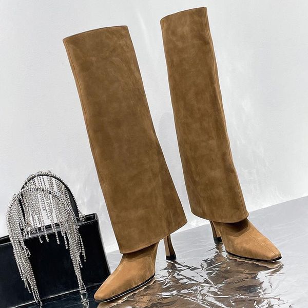 boots luxury high heels leather spring autumn brand design point toe women shoes fashion knee-length slip-on female, Black
boots luxury high heels leather spring autumn brand design point toe women shoes fashion knee-length slip-on female, Black