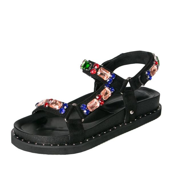 sandals women platform summer shoes black fashion rhinestone hook & loop thick sole woman
sandals women platform summer shoes black fashion rhinestone hook & loop thick sole woman