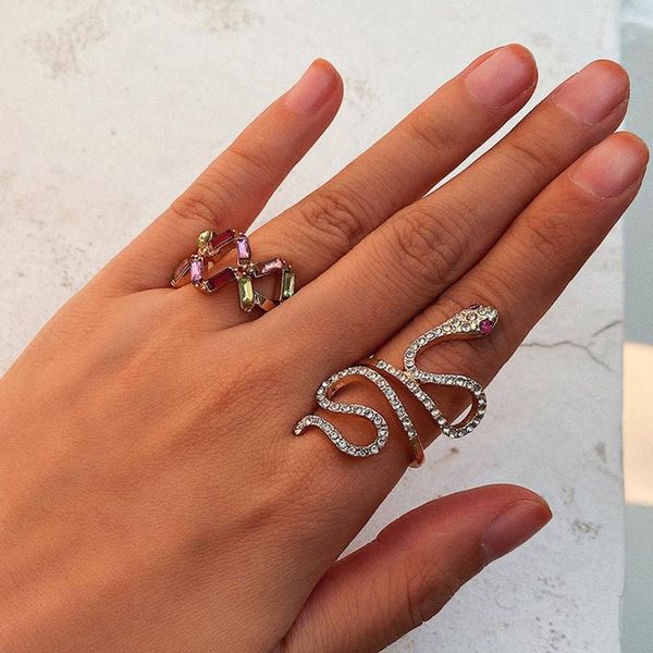 wedding rings spaloria fashion punk crystal wave snake for women boho gold luxury rhinestone finger ring set jewelry bague femme, Slivery;golden
wedding rings spaloria fashion punk crystal wave snake for women boho gold luxury rhinestone finger ring set jewelry bague femme, Slivery;golden