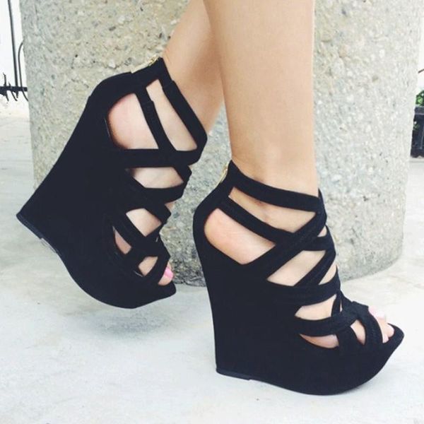 lanlojer shoeswoman high heels party wedding shoes, suede, about 15.5 cm high-heeled sandals, wedge sandals. size:34-45 sandals, Black
lanlojer shoeswoman high heels party wedding shoes, suede, about 15.5 cm high-heeled sandals, wedge sandals. size:34-45 sandals, Black