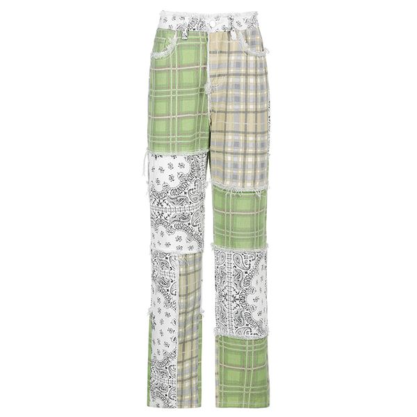 2011Sweetown Grunge Aesthetic Low Rise Jeans Women Stripe Plaid Patches Vintage 90s Denim Trousers Female Y2K E Girl Straight Pants, As picture
2011Sweetown Grunge Aesthetic Low Rise Jeans Women Stripe Plaid Patches Vintage 90s Denim Trousers Female Y2K E Girl Straight Pants, As picture