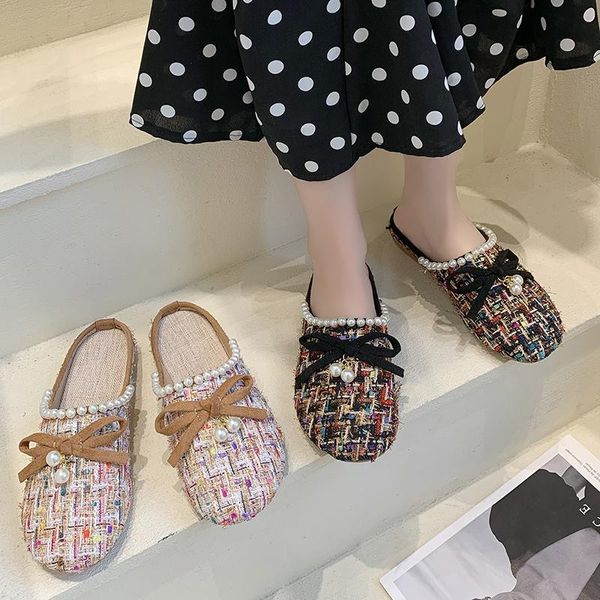 loafers cover toe slippers women summer string bead flat shoes female pantofle mules low slides butterfly-knot 2021 butterf, Black
loafers cover toe slippers women summer string bead flat shoes female pantofle mules low slides butterfly-knot 2021 butterf, Black
