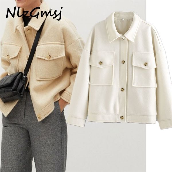 jacket woman beige loose knitted fleece shirt coat spring fashion ladies oversized outwear female 210628, Black;brown
jacket woman beige loose knitted fleece shirt coat spring fashion ladies oversized outwear female 210628, Black;brown