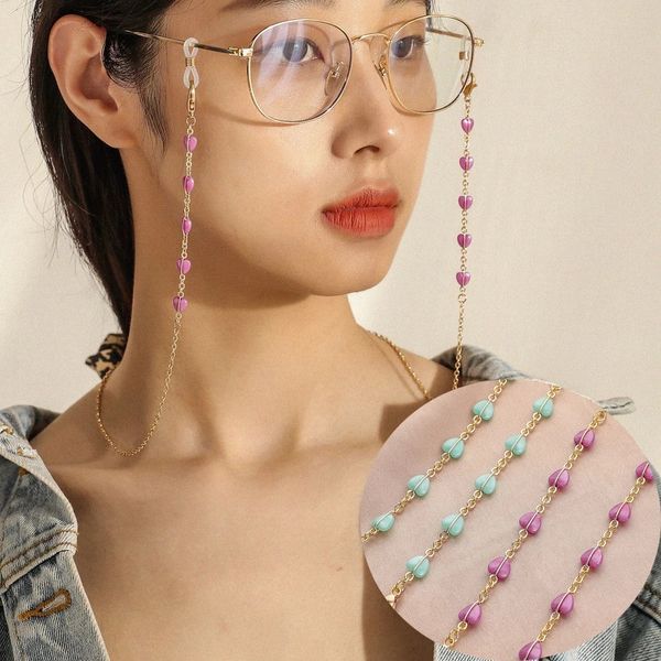 2021 non-slip heart bead reading chains beautiful colorful eyeglasses chain sunglasses chain metal glasses accessories
2021 non-slip heart bead reading chains beautiful colorful eyeglasses chain sunglasses chain metal glasses accessories