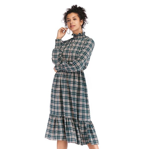 casual dresses summer dress for women turtleneck long sleeve ladies plaid print chiffon, Black;gray
casual dresses summer dress for women turtleneck long sleeve ladies plaid print chiffon, Black;gray