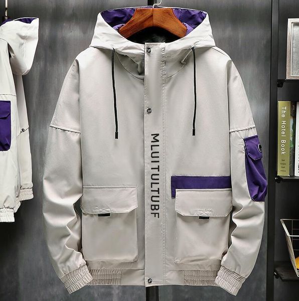 men's jackets jacket men spring autumn mens hooded coat windproof casual windbreaker tooling printing coats, Black;brown
men's jackets jacket men spring autumn mens hooded coat windproof casual windbreaker tooling printing coats, Black;brown