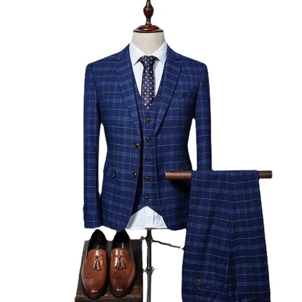 men's suits & blazers (jackets+vest+pants) brand clothing men cotton plaid business blazers/male slim fit three-piece suit/luxu, White;black
men's suits & blazers (jackets+vest+pants) brand clothing men cotton plaid business blazers/male slim fit three-piece suit/luxu, White;black
