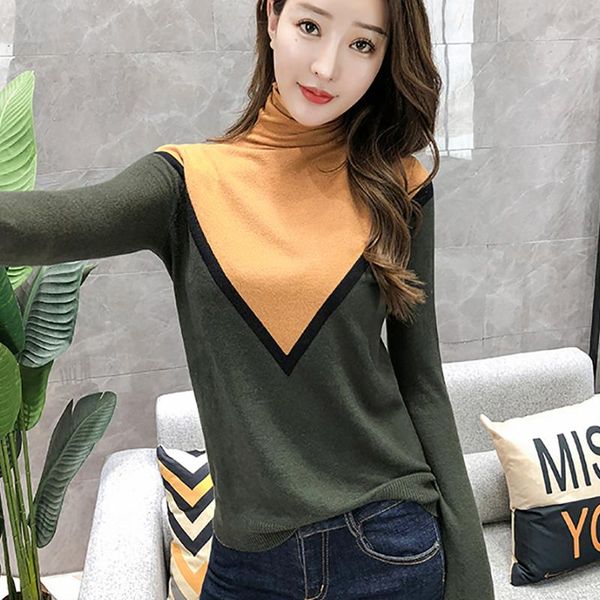 women's sweaters shintimes turtleneck knitted sweater pullover woman long sleeve korean fashion color matching winter clothes women 202, White;black
women's sweaters shintimes turtleneck knitted sweater pullover woman long sleeve korean fashion color matching winter clothes women 202, White;black