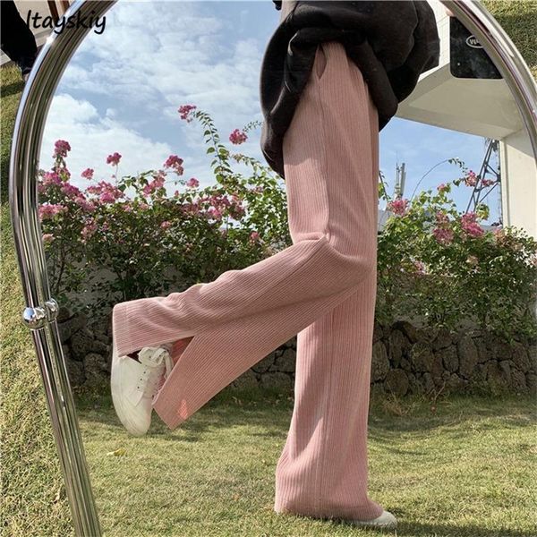 women's pants & capris women side-split wide leg corduroy pantalones draped straight slim casual trousers womens high waist streetwear, Black;white
women's pants & capris women side-split wide leg corduroy pantalones draped straight slim casual trousers womens high waist streetwear, Black;white