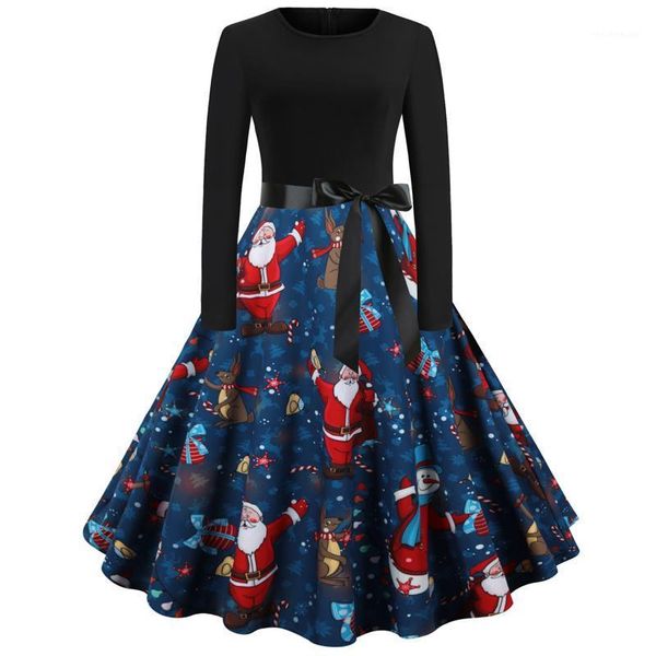 casual dresses women christmas santa print vintage dress long sleeve o-neck big swing ribbon decoration back zipper party knee-length, Black;gray
casual dresses women christmas santa print vintage dress long sleeve o-neck big swing ribbon decoration back zipper party knee-length, Black;gray