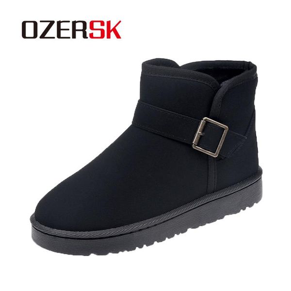 boots ozersk women snow warm short plush winter suede leather ankle fashion thick platform shoes buckle-strap, Black
boots ozersk women snow warm short plush winter suede leather ankle fashion thick platform shoes buckle-strap, Black