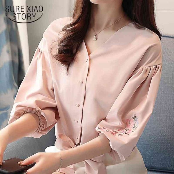 fashion blouses sommer chiffon shirt female half sleeve embroidery flower blouse women 2622 50 210415, White
fashion blouses sommer chiffon shirt female half sleeve embroidery flower blouse women 2622 50 210415, White