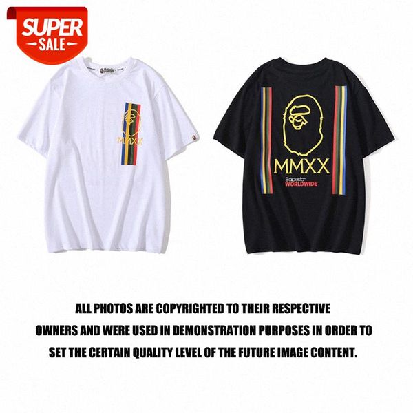 summer japanese tide brand ape-man head color stripe joint men and women same paragraph cotton short-sleeved t-shirt #jj9e, White;black
summer japanese tide brand ape-man head color stripe joint men and women same paragraph cotton short-sleeved t-shirt #jj9e, White;black