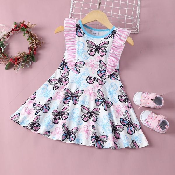 girl's dresses summer princess dress kids for girls animal butterfly print sleeveless pretty party clothing 2-7y, Red;yellow
girl's dresses summer princess dress kids for girls animal butterfly print sleeveless pretty party clothing 2-7y, Red;yellow