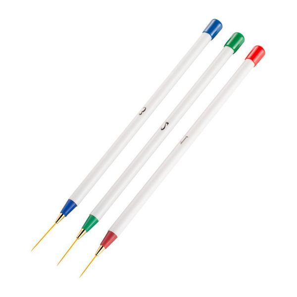nail brushes 3pcs professional manicure uv gel brush pen acrylic art drawing painting dotting potherapy tools, Yellow
nail brushes 3pcs professional manicure uv gel brush pen acrylic art drawing painting dotting potherapy tools, Yellow