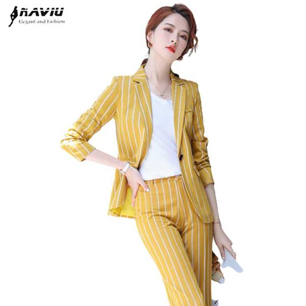 casual fashion striped pants suits long sleeve slim formal blazer and wide leg office ladies business work clothes women's two piece, White
casual fashion striped pants suits long sleeve slim formal blazer and wide leg office ladies business work clothes women's two piece, White