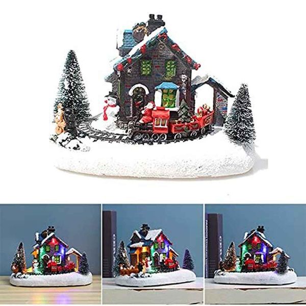 christmas decorations luminous snow house figurines landscape town village houses led lights decoration
christmas decorations luminous snow house figurines landscape town village houses led lights decoration