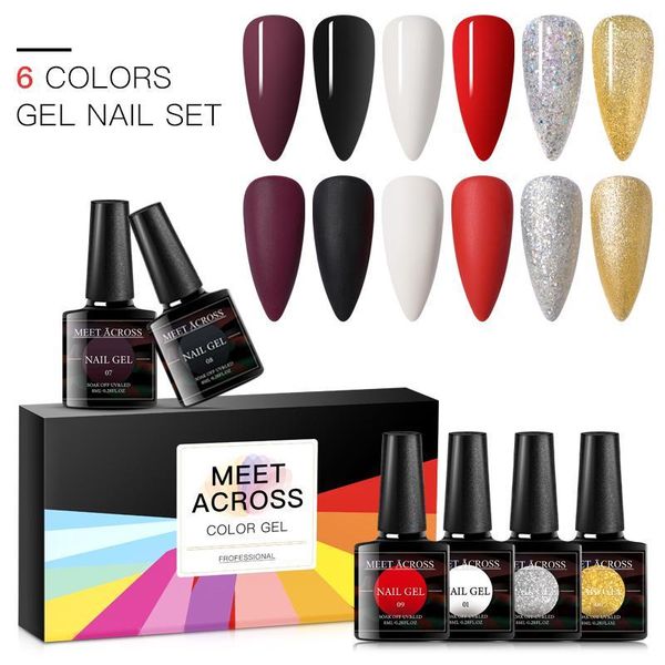across 6pcs/set uv gel nail polish set 8ml pure glitter hybrid color series semi permanent lacquer with gift box1
across 6pcs/set uv gel nail polish set 8ml pure glitter hybrid color series semi permanent lacquer with gift box1