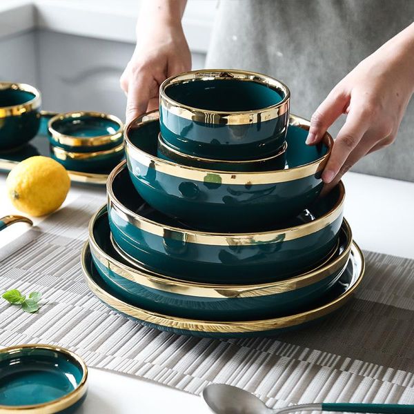dishes & plates light luxury phnom penh emerald set household ceramic soup bowl rice deep plate western tableware
dishes & plates light luxury phnom penh emerald set household ceramic soup bowl rice deep plate western tableware