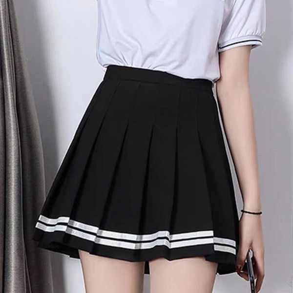 lucyever striped high waist summer skirt women fashion cute girl's pleated skirts school uniform wild mini skirts 210521, Black
lucyever striped high waist summer skirt women fashion cute girl's pleated skirts school uniform wild mini skirts 210521, Black