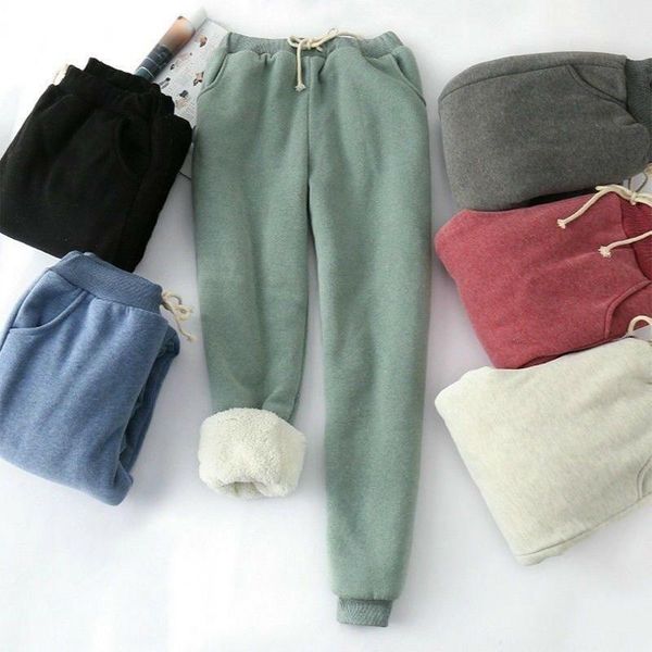 women's pants & capris sweatpants plus velvet lamb wool thicken warm winter trousers elastic waist drawstring casual, Black;white
women's pants & capris sweatpants plus velvet lamb wool thicken warm winter trousers elastic waist drawstring casual, Black;white