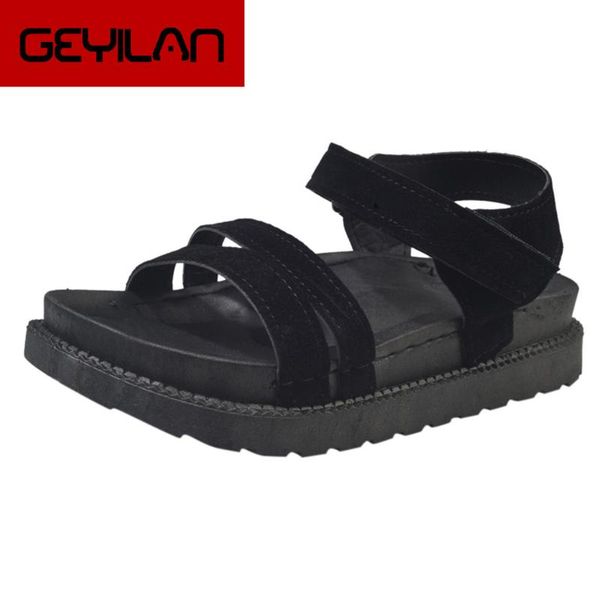 women's flat-bottom roman shoes buckle platform sandals fashion student outside women, Black
women's flat-bottom roman shoes buckle platform sandals fashion student outside women, Black