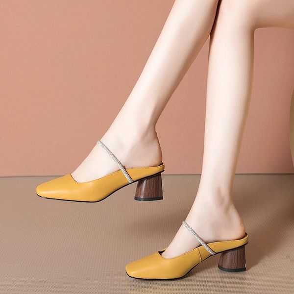 lady pumps women casual shoes woman genuine leather slippers square high heel fashion summer comfort, Black
lady pumps women casual shoes woman genuine leather slippers square high heel fashion summer comfort, Black