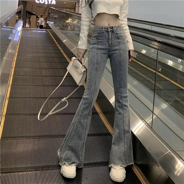 vintage spring summer 2021 high waist micro trumpet jeans women's slim stretchable flare pants long for women, Blue
vintage spring summer 2021 high waist micro trumpet jeans women's slim stretchable flare pants long for women, Blue
