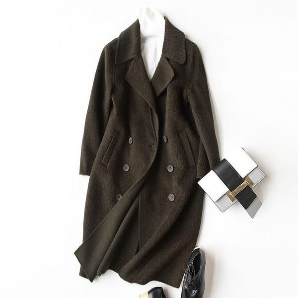 women's wool & blends women coat 2021 spring casual cashmere coats alpaca female jacket manteau femme hiver 37030 wyq1200, Black
women's wool & blends women coat 2021 spring casual cashmere coats alpaca female jacket manteau femme hiver 37030 wyq1200, Black