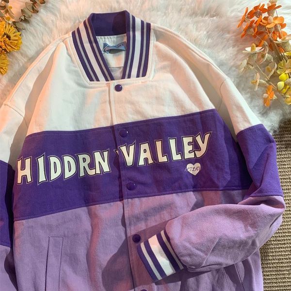 women's jackets 2021 autumn retro color matching letters baseball uniform jacket coat ins tide women coats goth, Black;brown
women's jackets 2021 autumn retro color matching letters baseball uniform jacket coat ins tide women coats goth, Black;brown