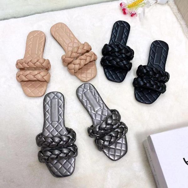 sponge braided slippers sandals summer women's trendy shoes for women slides sandalias de verano para mujer, Black
sponge braided slippers sandals summer women's trendy shoes for women slides sandalias de verano para mujer, Black