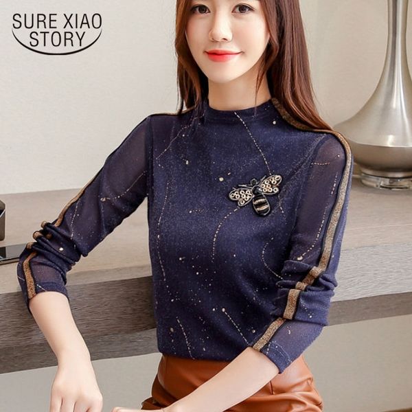 women autumn long sleeve ladies shirt turtleneck clothes fashion womens blouse shirts vintage feminine blusas 1445 45 210528, White
women autumn long sleeve ladies shirt turtleneck clothes fashion womens blouse shirts vintage feminine blusas 1445 45 210528, White
