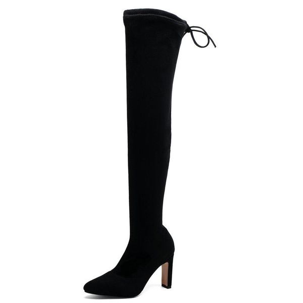 boots 2021 women suede over the knee high slip on winter shoes thin heel pointed toe autumn size 34-43, Black
boots 2021 women suede over the knee high slip on winter shoes thin heel pointed toe autumn size 34-43, Black