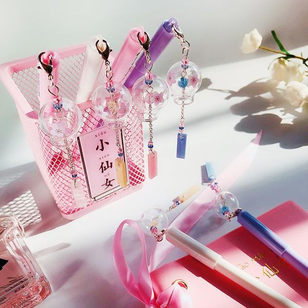gel pens 1pcs novelty pen 0.5mm kawaii wind chimes pendant neutral for school writing office supplies stationery girls gift
gel pens 1pcs novelty pen 0.5mm kawaii wind chimes pendant neutral for school writing office supplies stationery girls gift