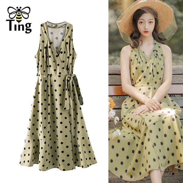 elegant women vintage polka dot print midi long dress soft girl summer casual sleeveless 90s vestidos zanzea robes 210513, Black;gray
elegant women vintage polka dot print midi long dress soft girl summer casual sleeveless 90s vestidos zanzea robes 210513, Black;gray