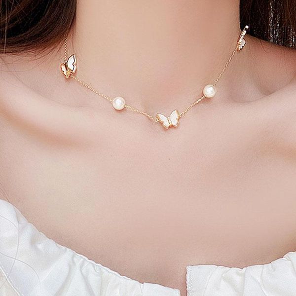 chains bunta acrylic necklace butterfly adjustable with pearls exquisite luxury jewelry temperament fine romantic necklaces, Silver
chains bunta acrylic necklace butterfly adjustable with pearls exquisite luxury jewelry temperament fine romantic necklaces, Silver