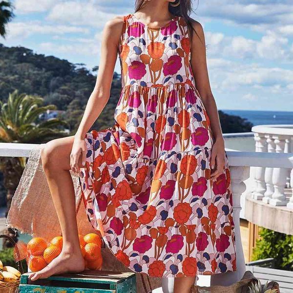 casual dresses women's spring floral print tank o neck summer beach ladies elegant comfy vacation daily office maxi qb07, Black;gray
casual dresses women's spring floral print tank o neck summer beach ladies elegant comfy vacation daily office maxi qb07, Black;gray