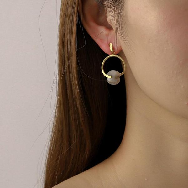 stud cool wind simple geometric resin ball earrings commuter patterned metal, Golden;silver
stud cool wind simple geometric resin ball earrings commuter patterned metal, Golden;silver