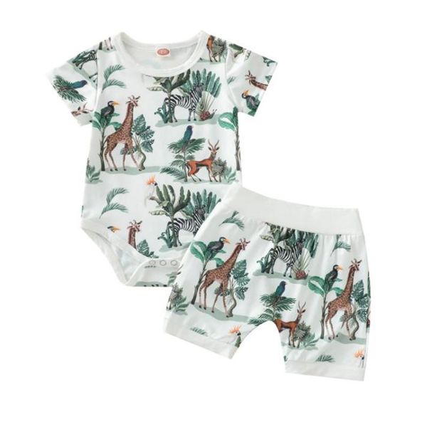 clothing sets 2pcs baby summer tracksuit giraffe print short sleeves romper elastic waist shorts for toddler girls boys 0-24 months, White
clothing sets 2pcs baby summer tracksuit giraffe print short sleeves romper elastic waist shorts for toddler girls boys 0-24 months, White