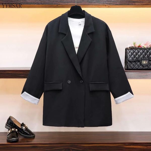 women's suits & blazers 2021 jacket feminine casual plus size xl-4xl double breasted loose black lady blazer coat female high quality, White;black
women's suits & blazers 2021 jacket feminine casual plus size xl-4xl double breasted loose black lady blazer coat female high quality, White;black
