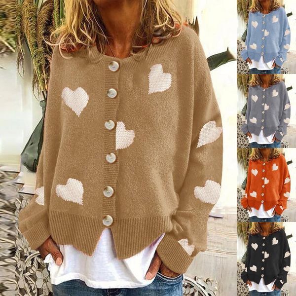 women's sweaters women retro knit long sleeve heart sweater cardigan coats single-breasted cashmere round neck pullover sueteres de muj, White;black
women's sweaters women retro knit long sleeve heart sweater cardigan coats single-breasted cashmere round neck pullover sueteres de muj, White;black