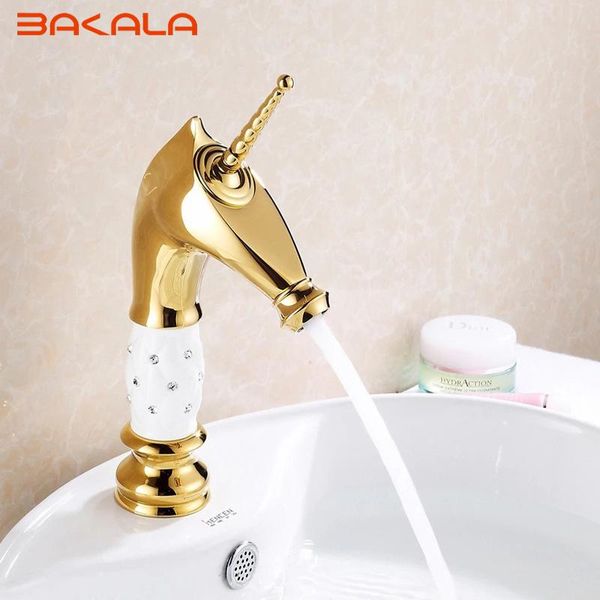 bathroom sink faucets bakala gold horse head brass ceramic&diamond body deck mounted faucet single handle mixer tap b-1006m
bathroom sink faucets bakala gold horse head brass ceramic&diamond body deck mounted faucet single handle mixer tap b-1006m