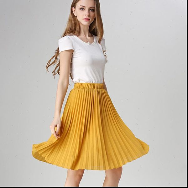 women chiffon skirt pleated vintage high waist tutu skirts womens saia midi rokken summer style jupe femme, Black
women chiffon skirt pleated vintage high waist tutu skirts womens saia midi rokken summer style jupe femme, Black